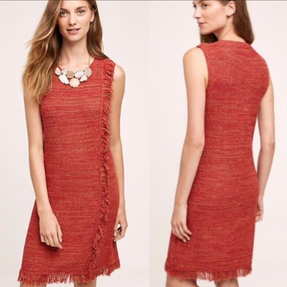 Anthropologie Holding Horses Fringe Motif Sleeveless Sweater Dress | Size Medium